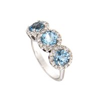 Anillo Soprana Mujer ACQUAMARINA in Oro Acquamarina TRILOGY AQM 2.47